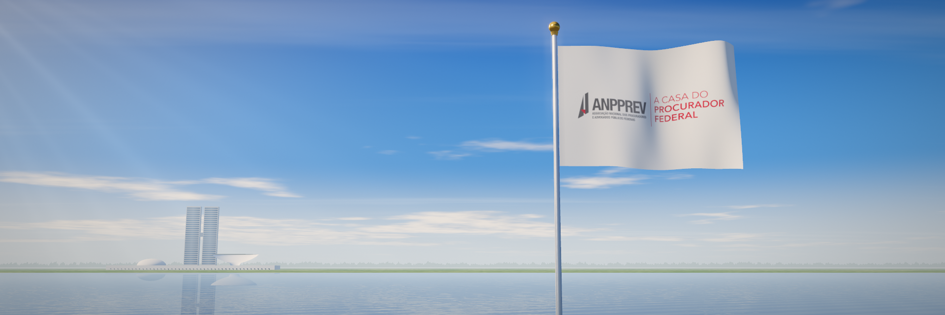 Institutional ANPPREV visual with Brasília-inspired public architecture